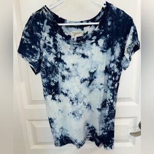 Current/Elliott Blue and Baby Blue Tie-Dye Tee